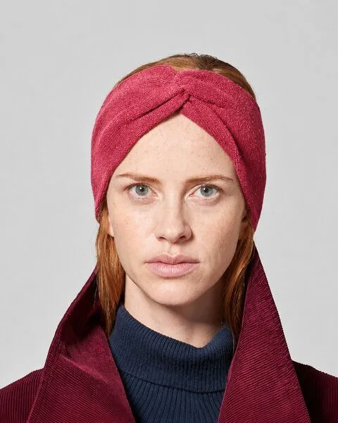 HempAge HempAge Damen Stirnband Hanf/Bio-Baumwolle, Barolo (rot), – Produktbild 2 von 4
