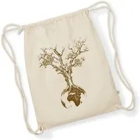 Life Tree Life-Tree Stringbag aus Biobaumwolle Fairwear "Weltenbaum" für in Grün/Blau/Weiß/Rot – Produktbild 1 von 1