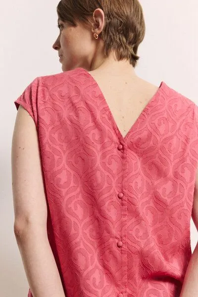 Tranquillo Tranquillo Bluse Lunaa aus Bio-Baumwolle - holly berry – Produktbild 6 von 7