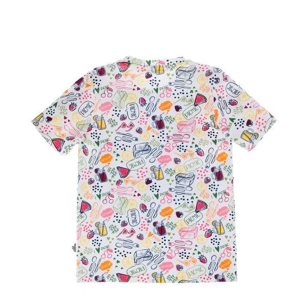 Marraine Kids Marraine Kids T-Shirt aus Biobaumwolle mit Alloverdruck, Weiß/bunt, – Produktbild 3 von 4