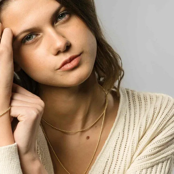 fejn jewelry fejn jewelry Kette 'ball choker' - kurze Kugelkette, Silber, – Produktbild 3 von 3