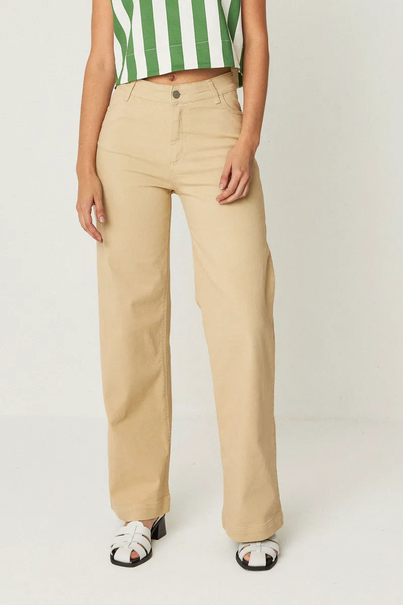 SKFK SKFK Damen vegan Hose Ainhize Beige, Beige, – Produktbild 2 von 4