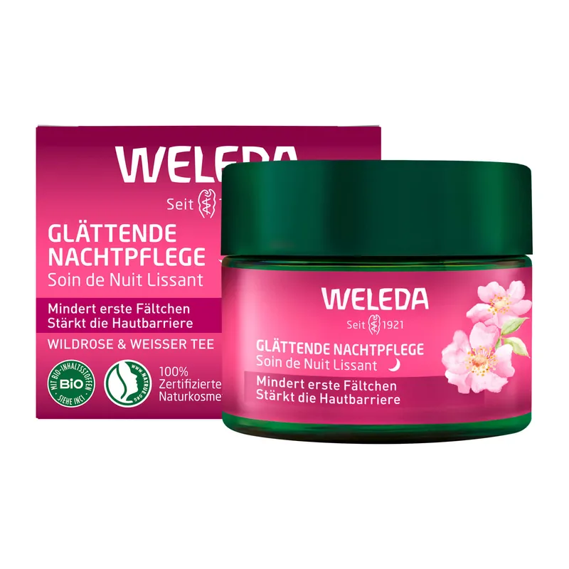 Weleda Weleda Glättende Nachtpflege Wildrose & Weißer Tee – Produktbild 1 von 3
