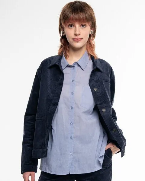 Alma & Lovis Alma & Lovis Lässige Cordjacke aus Organic Cotton | Corduroy Jacket, Night blue (dunkelblau), – Produktbild 4 von 4