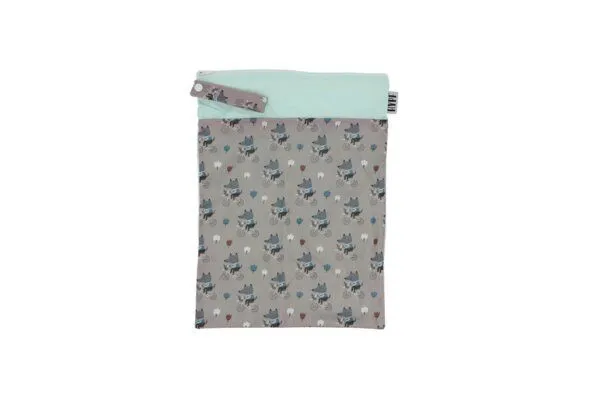 Hypf Hypf Wetbag L 30cm x 40cm mit 2 Fächern, Crabs & whales (beige), – Produktbild 3 von 3