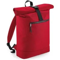 BagBase BagBase Kurierrucksack Recycelter Roll-Top Rucksack Backpack Rolltop Notebook Fach, Rot, – Produktbild 1 von 1