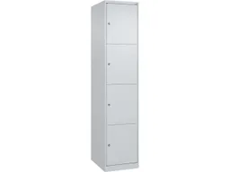 C+P C+P Schließfachschrank Classic PLUS, 4 Fächer, 1850x400x500mm, Lichtgrau/Lichtgrau – Produktbild 1 von 1