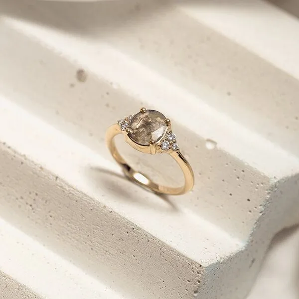 Eppi Eppi Ring mit Salt and Pepper Diamant Agathe – Produktbild 3 von 4