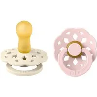 BIBS BIBS Schnuller Naturlatex "Boheme" 2er Pack kirschförmig ivory-blossom 6-18 Monate – Produktbild 1 von 1