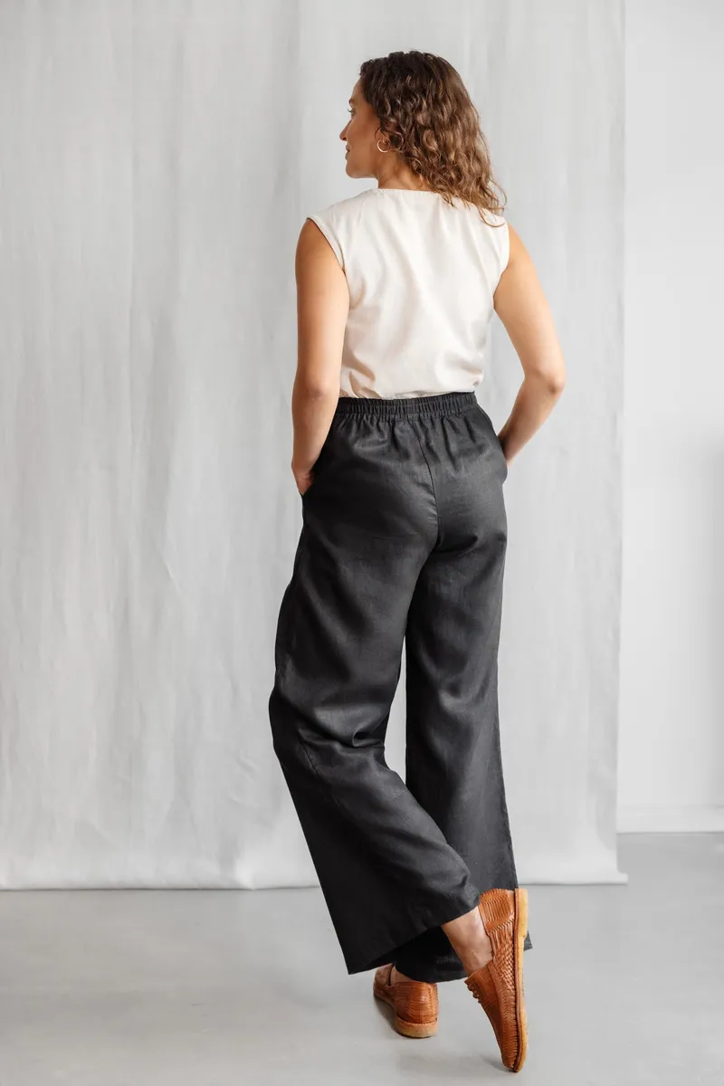 Jyoti - Fair Works Jyoti - Fair Works Damen vegan Hose Jayan Schwarz, Schwarz, – Produktbild 1 von 2