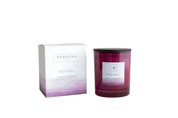 Manulena Manulena Duftkerze Acquarell, Bordeauxrot, – Produktbild 1 von 2