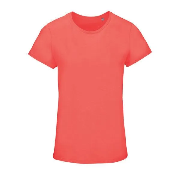 Sol's Sol's Damen T-Shirt Kurzarm Rundhals aus Bio - Baumwolle, Pop orange, – Produktbild 1 von 4