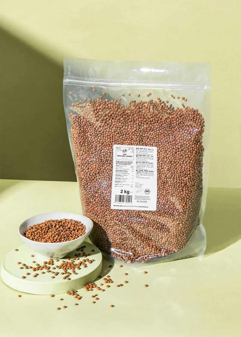 KoRo Braune Bio Linsen 2 kg – Produktbild 2 von 5