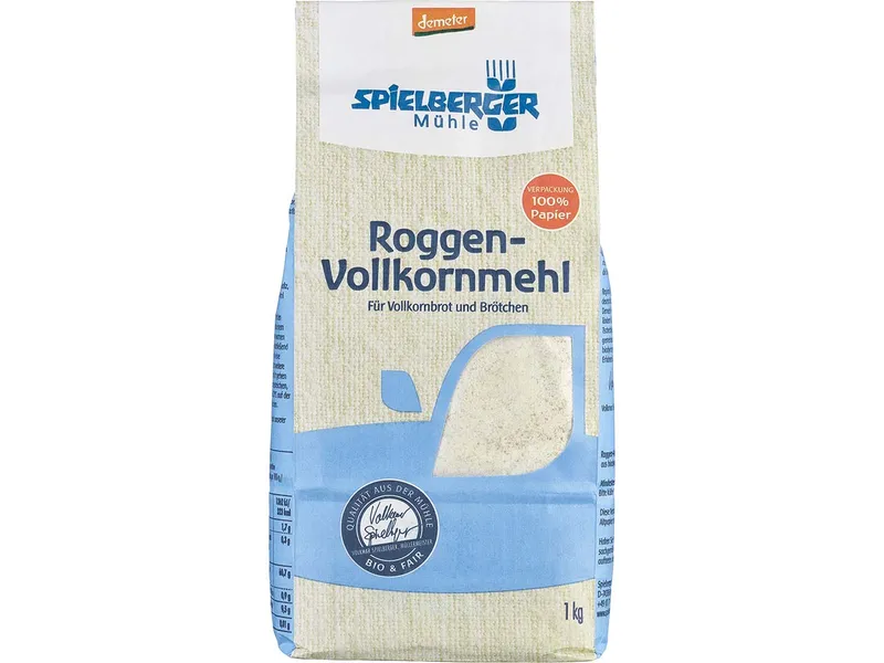 Spielberger Mühle Spielberger Mühle Bio-Roggen-Vollkornmehl, 1 kg – Produktbild 1 von 1