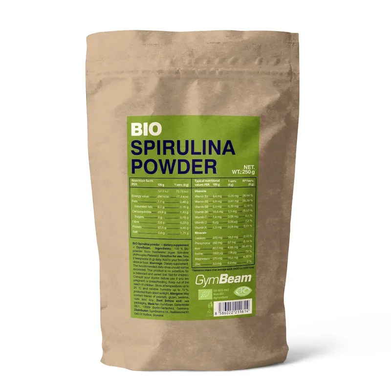 GymBeam Bio GymBeam BIO Spirulina-Pulver 250 g – Produktbild 1 von 1