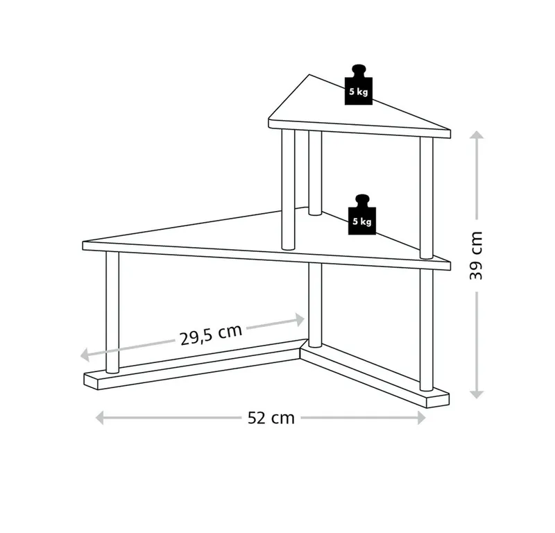 Kesper Kesper Ablageregal Eckregal, 1-tlg., aus 100% FSC®-zertifiziertem Bambus – Produktbild 1 von 4
