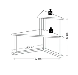 Kesper Kesper Ablageregal Eckregal, 1-tlg., aus 100% FSC®-zertifiziertem Bambus – Produktbild 1 von 1