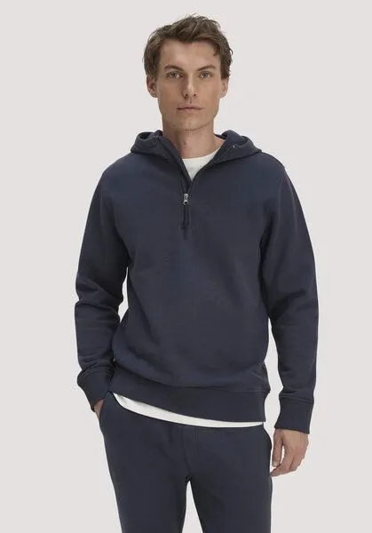 hessnatur hessnatur Sweat Hoodie Regular aus Bio-Baumwolle mit recycelter Baumwolle, Marine, – Produktbild 1 von 4