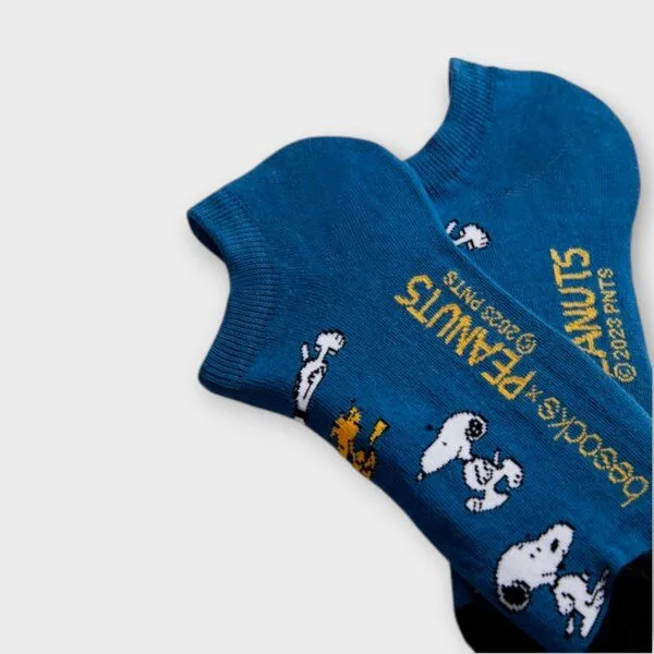 BeSocks BeSocks Sneaker Socke Bio-Baumwolle - SNOOPY, Blau, – Produktbild 3 von 3