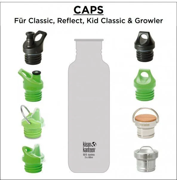 Klean Kanteen Klean Kanteen Classic 750ml mit Durchgusskappe, Schwarz, – Produktbild 4 von 4
