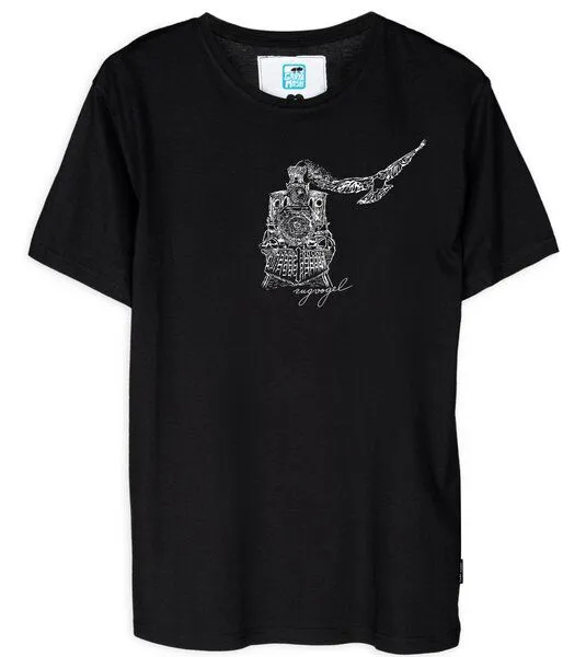 Gary Mash GARY MASH T-Shirt Zugvogel aus Biobaumwolle, Schwarz, – Produktbild 2 von 4
