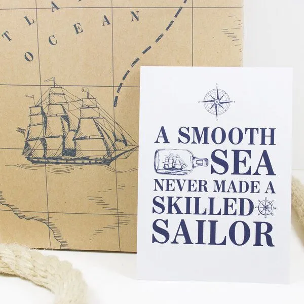 Bow & Hummingbird Bow & Hummingbird Postkarte "A smooth sea" – Produktbild 1 von 2