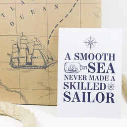 Bow & Hummingbird Bow & Hummingbird Postkarte "A smooth sea" – Produktbild 1 von 1