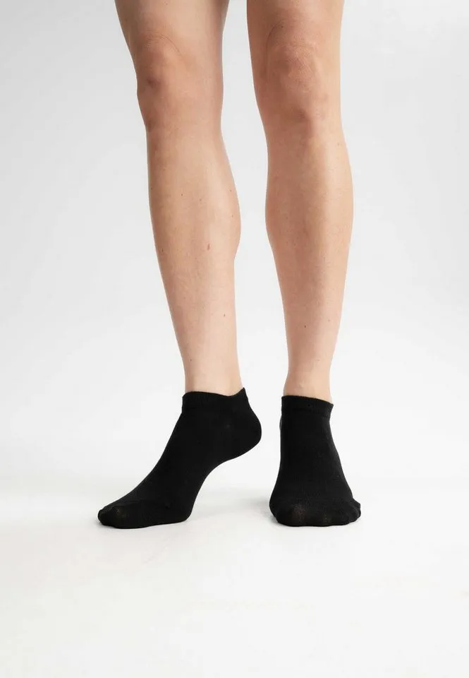 MELA MELA Socken Sneaker Socken 3 Paare Socke Frei von Polyester und Polyamid, Schwarz, – Produktbild 2 von 2