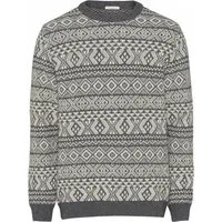 KnowledgeCotton Apparel KnowledgeCotton Apparel Strickpullover aus Bio-Wolle - Two colored jacquard o-neck knit - GOTS – Produktbild 1 von 1