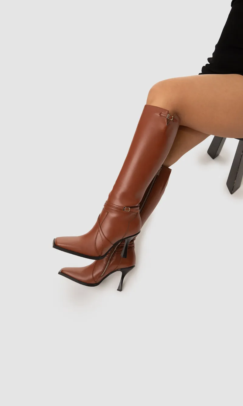 Prev Prev Damen vegan Stiefel Alicia Chestnut, Braun, – Produktbild 2 von 2