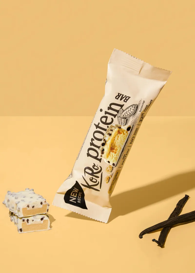 KoRo Crispy Protein Bar Vanilla Cookie Dough Style | 60 g – Produktbild 1 von 5
