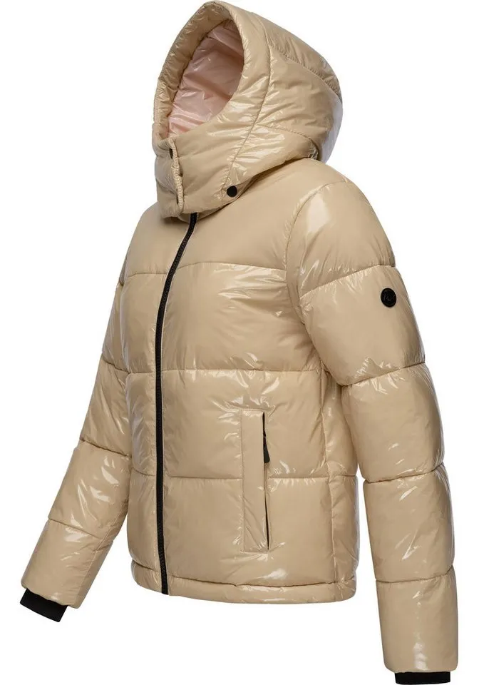 ragwear ragwear Steppjacke Roobie super stylische, gänzende Damen Winterjacke, Braun, – Produktbild 3 von 5
