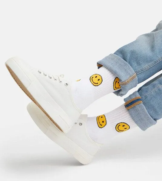 Natural Vibes Natural Vibes 2-Pack Smiles Bio GOTS | Geschenkset | Bunte Tennissocken | Herren Damen Socken | – Produktbild 7 von 8