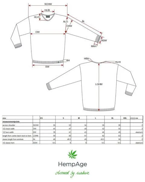 HempAge HempAge Zeitloser Pullover Hanf/Biobaumwolle, Jungle (grün), – Produktbild 3 von 4