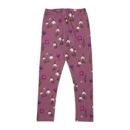 Walkiddy Kinder Leggings Bio-Baumwolle The Snowdrops von Walkiddy, GOTS-zertifizierte, vegane Jersey-Leggings mit Blumenprint, weich, dehnbar und hautfreundlich für Alltag, Kindergarten, Schule und Bewegungsspiele – Produktbild 1 von 1