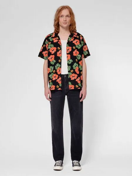 Nudie Jeans Nudie Jeans Hemd Arvid Hawaii, Black (schwarz), – Produktbild 1 von 4