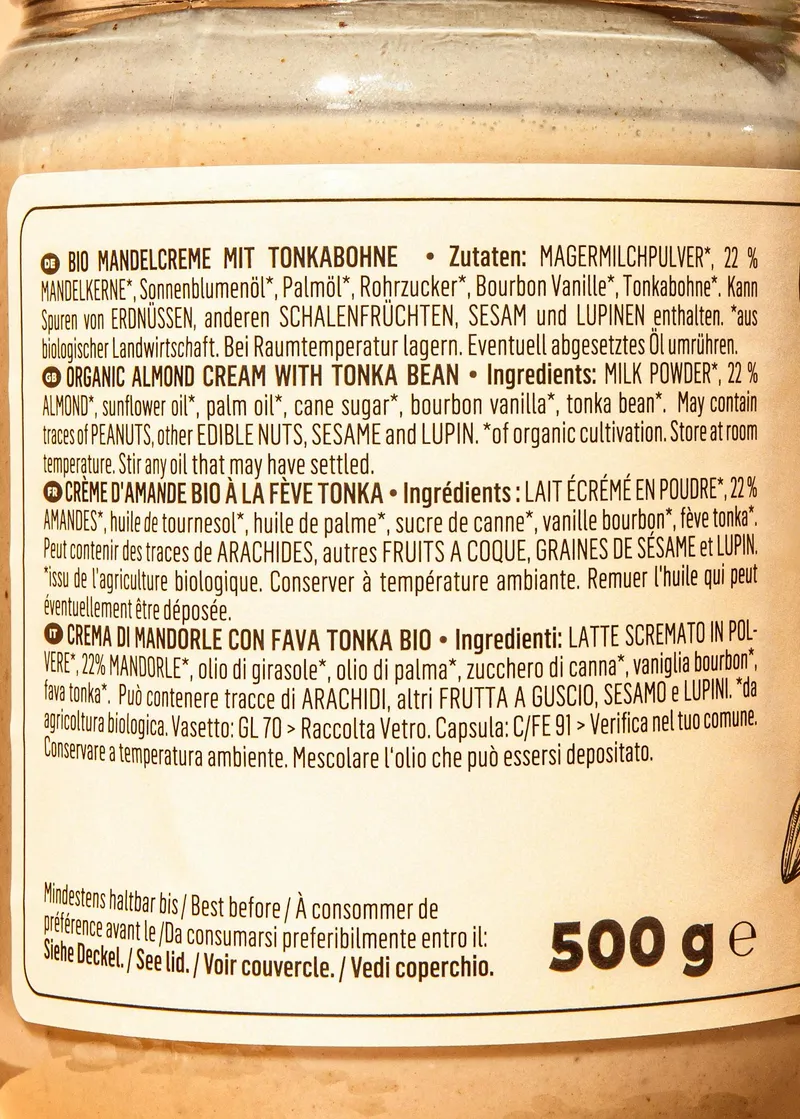 KoRo Bio Mandel Tonka Creme 6 x 500 g – Produktbild 4 von 5
