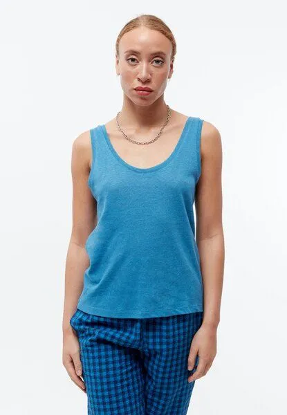 Givn Berlin Givn Berlin Tank-Top GBMAISIE aus Baumwoll-Leinen Mix, Gentle blue (linen), – Produktbild 1 von 4