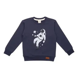 Walkiddy Baby Sweatshirt GOTS zertifiziert Bio-Baumwolle Blau Rundhals mit Motivprint bequem weich – Walkiddy – Produktbild 1 von 1