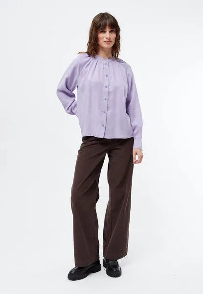 Givn Berlin Givn Berlin Bluse GBSMILLA mit Puffärmeln aus TENCEL mit Peach-Effekt, Rose, – Produktbild 6 von 8