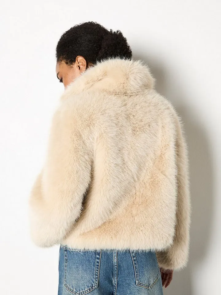Apricot Apricot Fellimitatjacke Kurzjacke aus Kunstfell, Weiß, – Produktbild 5 von 5
