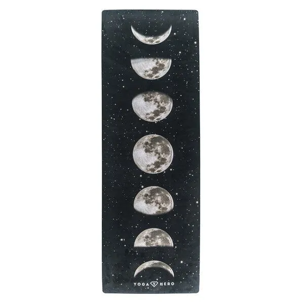 Yoga Hero Yoga Hero Yogamatte Classic 3,5mm mit Tragegurt, Mond (schwarz), – Produktbild 1 von 4