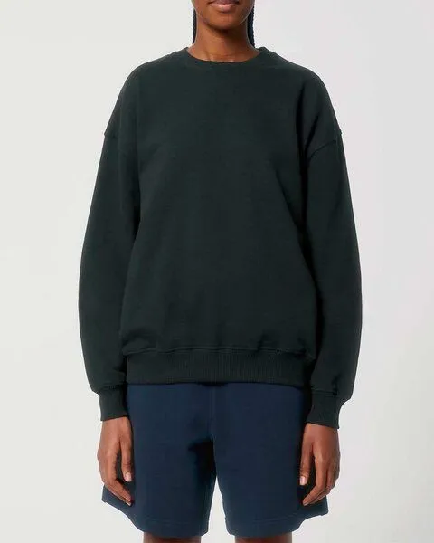 YTWOO YTWOO Oversized Sweatshirt aus reiner Bio-Baumwolle, Dry Handfeel, Schwarz, – Produktbild 3 von 4