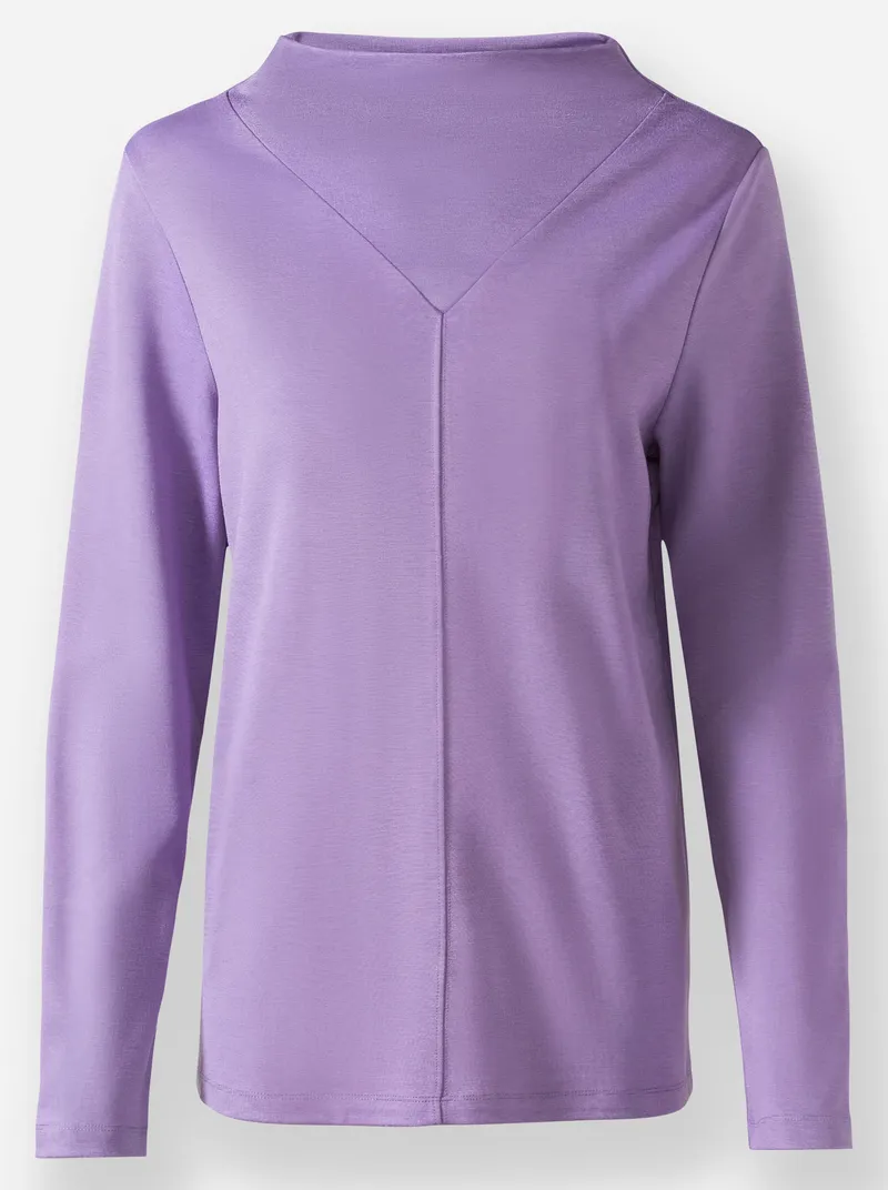 heine Stehkragenshirt lavendel, Lavendel, – Produktbild 1 von 2