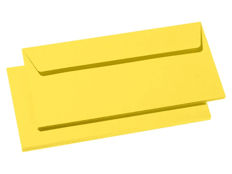 Clairefontaine 20 Clairefontaine Briefumschläge 'Pollen' DL, Haftklebung, o. Fenster 120 g/m² gelb – Produktbild 1 von 1
