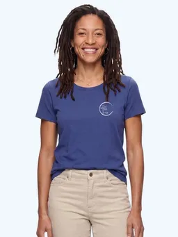 Life-Tree Life-Tree Organic Fairwear Shirt Women Basic | Rot/Blau – Produktbild 1 von 1