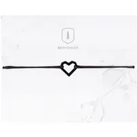 BeWooden BeWooden Holz-Schnurarmband Herz – Schwarze Linie | Handgefertigter, minimalistischer Schmuck aus Birkenholz – Produktbild 1 von 1