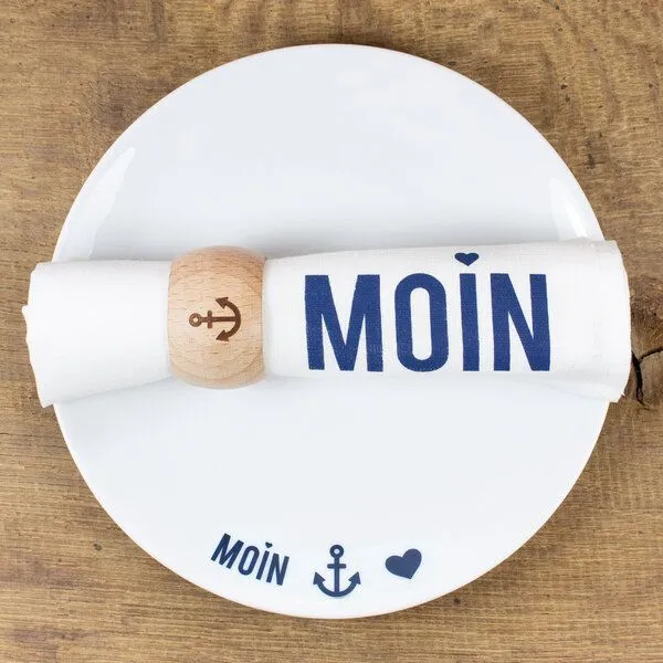 Bow & Hummingbird Bow & Hummingbird Porzellanteller Moin-Anker-Herz – Produktbild 3 von 4