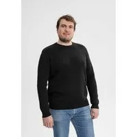 MELA Jacquard Strickpullover MANAV | von MELA | Fairtrade & GOTS zertifiziert, Schwarz, – Produktbild 1 von 1