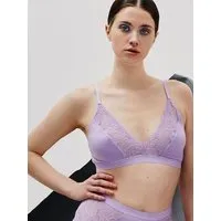 erlich textil erlich textil Alisa bügelloses Bustier mit Spitze aus weichem Modal, made in Europe, Flieder, – Produktbild 2 von 5